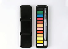 Load image into Gallery viewer, Solid Watercolor Paint Set Tin Box, Painting And Art Supplies
