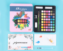 Load image into Gallery viewer, Solid Watercolor Paint Set Tin Box, Painting And Art Supplies
