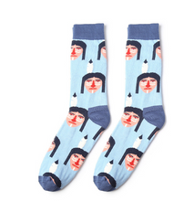 Load image into Gallery viewer, Vintage Green And Yellow Long Tube Flower Socks
