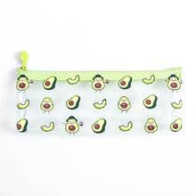Load image into Gallery viewer, Japanese Stationery Avocado Quicksand Transparent Female Ins Wind Simple Portable Large-Capacity Storage Bag Pen Case
