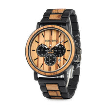 Load image into Gallery viewer, Bobo Bird Wood Watch Quartz Watch Three Eye Multifunctional Student Wood Watch Men Watches
