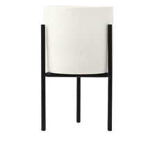 Load image into Gallery viewer, Metal Wrought Iron Flower Stand Ceramic Flower Pot
