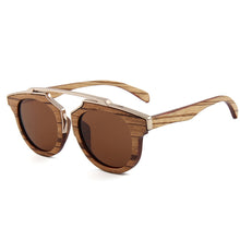 Load image into Gallery viewer, Sunglasses With Metal Nose, Bamboo Frame And Bamboo Legs
