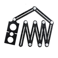 Load image into Gallery viewer, Six Fold Ruler, Multi-fold Section Ruler, Perforated Multi-function Folding Ruler
