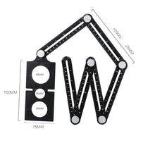 Load image into Gallery viewer, Six Fold Ruler, Multi-fold Section Ruler, Perforated Multi-function Folding Ruler
