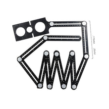 Load image into Gallery viewer, Six Fold Ruler, Multi-fold Section Ruler, Perforated Multi-function Folding Ruler
