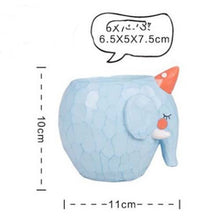 Load image into Gallery viewer, Creative Cute Cartoon Succulents Flower Pot Hippo Giraffe Plant Decoration Flower Desktop Potted Ornaments

