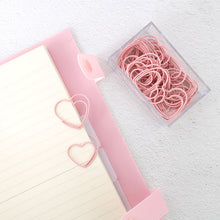 Load image into Gallery viewer, Love Cartoon Paper Clip Bookmark Creative Office Supplies Stationery Paper Clip 30 Boxed Pin Clip
