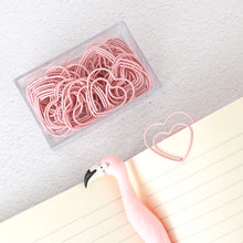 Load image into Gallery viewer, Love Cartoon Paper Clip Bookmark Creative Office Supplies Stationery Paper Clip 30 Boxed Pin Clip
