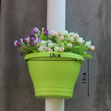 Load image into Gallery viewer, Balcony Flower Pot Resin Pot Succulent Flower Pot Pipe Wall Hanging Orchid Pot
