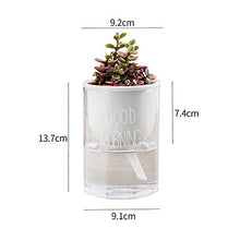 Load image into Gallery viewer, Succulent Flower Ceramic Pot Hydroponic Nordic Style Green Radish Self-Absorbent Glass Flower Pot Decoration New
