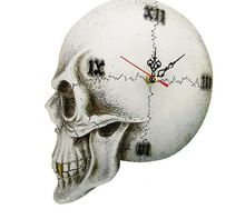 Load image into Gallery viewer, Crypt Skull Wall Clock Halloween Horror Clock
