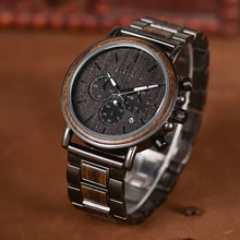 Load image into Gallery viewer, Bobo Bird Wood Watch Quartz Watch Three Eye Multifunctional Student Wood Watch Men Watches
