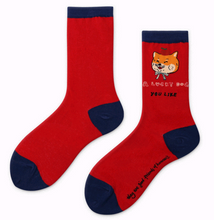 Load image into Gallery viewer, Literary fan original personality cartoon cotton socks ladies animal tube socks tide socks
