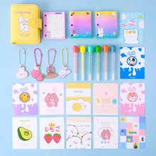 Load image into Gallery viewer, Loose-Leaf Set Pu Leather Student Portable Notepad Portable Stationery
