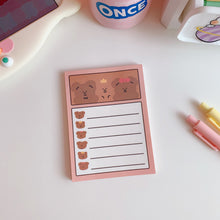 Load image into Gallery viewer, Kawaii Bear Memo Pads Note Paper Daily To Do It Check

