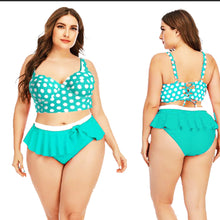 Load image into Gallery viewer, 2021 Large Plus Size Swimwear Female Push Up Bikini With Wave Women Bikini Set Two Pieces Swimsuit Bathing Suit Swim Beach Dress
