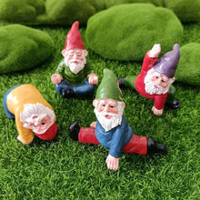 Load image into Gallery viewer, Micro Landscape Yoga Dwarf Set Resin Ornament
