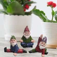 Load image into Gallery viewer, Micro Landscape Yoga Dwarf Set Resin Ornament
