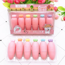 Load image into Gallery viewer, Carrot Pineapple Strawberry Color Girl Heart Fluorescent Note Pen

