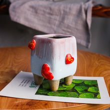 Load image into Gallery viewer, Succulents Flower Pot Small Hand Pinch Flower Pot Mixed Color Frosted
