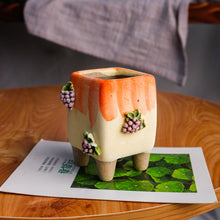 Load image into Gallery viewer, Succulents Flower Pot Small Hand Pinch Flower Pot Mixed Color Frosted
