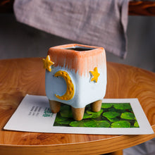 Load image into Gallery viewer, Succulents Flower Pot Small Hand Pinch Flower Pot Mixed Color Frosted
