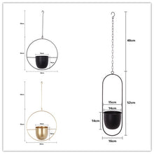 Load image into Gallery viewer, Hanging Iron Flower Pot Nordic Style Simple Creative Hydroponic Plant Potted Decoration Light Luxury Personalized Hanging Orchid
