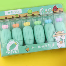 Load image into Gallery viewer, Carrot Pineapple Strawberry Color Girl Heart Fluorescent Note Pen
