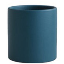 Load image into Gallery viewer, Nordic Industrial Style Colorful Ceramic Flowerpot Succulent Planter Green Plants Cylindrical Shape Flower Pot With Hole Tray
