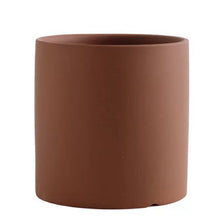 Load image into Gallery viewer, Nordic Industrial Style Colorful Ceramic Flowerpot Succulent Planter Green Plants Cylindrical Shape Flower Pot With Hole Tray
