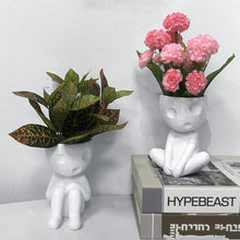 Load image into Gallery viewer, Nordic Creative Cute Tree Man Pot Ceramic Little People Body Flower Pots Home Office Ornaments Cartoon Succulent Plants Potted
