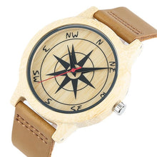 Load image into Gallery viewer, Premium Natural Wood Compass Watch

