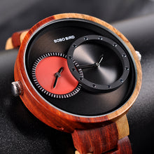Load image into Gallery viewer, Wooden double movement wood watch
