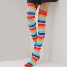 Load image into Gallery viewer, Rainbow Striped Stockings
