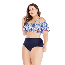 Load image into Gallery viewer, Women's printed plus size swimsuit
