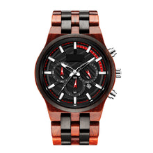 Load image into Gallery viewer, Multifunctional wood quartz watch
