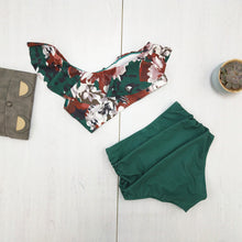 Load image into Gallery viewer, Ruffled Floral Swimsuit

