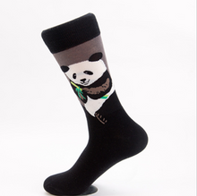 Load image into Gallery viewer, Happy tide socks, pandas, flowers and birds, colorful, high tube, casual cotton socks
