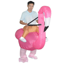 Load image into Gallery viewer, Creative toys Halloween Christmas Flamingo cosplay dress up inflatable suit party spoof costume props
