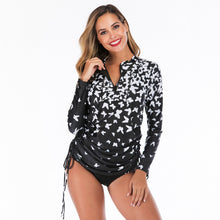Load image into Gallery viewer, Onyx Long Sleeve One Piece Swimsuit
