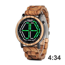 Load image into Gallery viewer, Bamboo LED Display Night Vision Digital Watch
