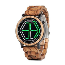 Load image into Gallery viewer, Bamboo LED Display Night Vision Digital Watch
