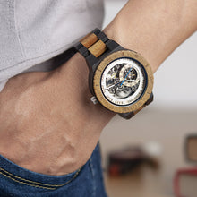 Load image into Gallery viewer, Automatic mechanical watch wood watch wood
