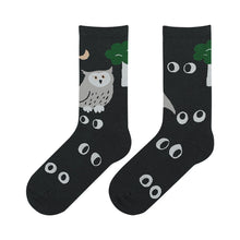 Load image into Gallery viewer, Zoo cartoon illustration female socks cute trendy socks cotton socks in tube socks
