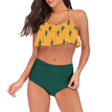 Load image into Gallery viewer, Split ruffle swimsuit
