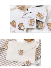 Load image into Gallery viewer, Cute Shiba Dog Label Stickers Decorative Stationery Stickers Scrapbooking Diy Stickers Diary Album Stick Label
