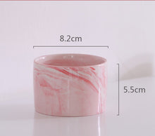 Load image into Gallery viewer, Pink marbled succulent flower pot
