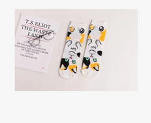 Load image into Gallery viewer, Spring and autumn new cartoon straight socks female adult animal cute female socks cat cotton socks in stockings
