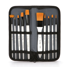 Load image into Gallery viewer, 10pcs Nylon Wool Watercolor Brushes With Brush Cloth Bag
